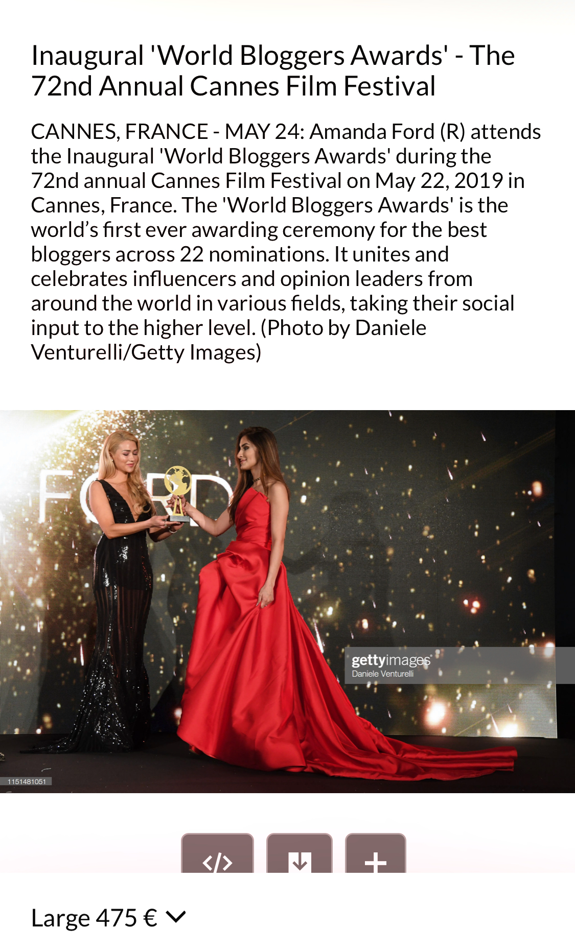 World Bloggers Awards press clipping